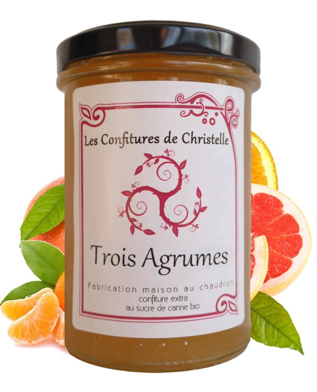 Confiture artisanale aux trois agrumes bio - Les Confitures de Christelle